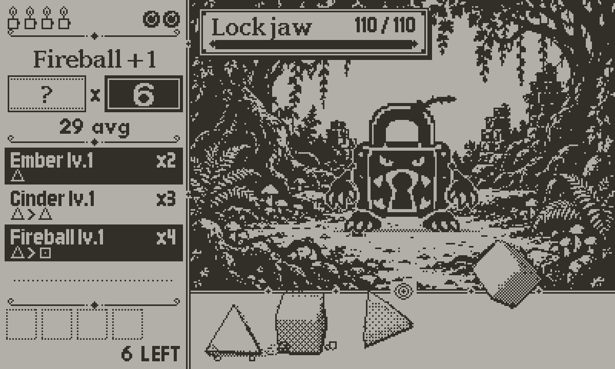 Dicemancer screenshot: Pick dice in order · Fireball