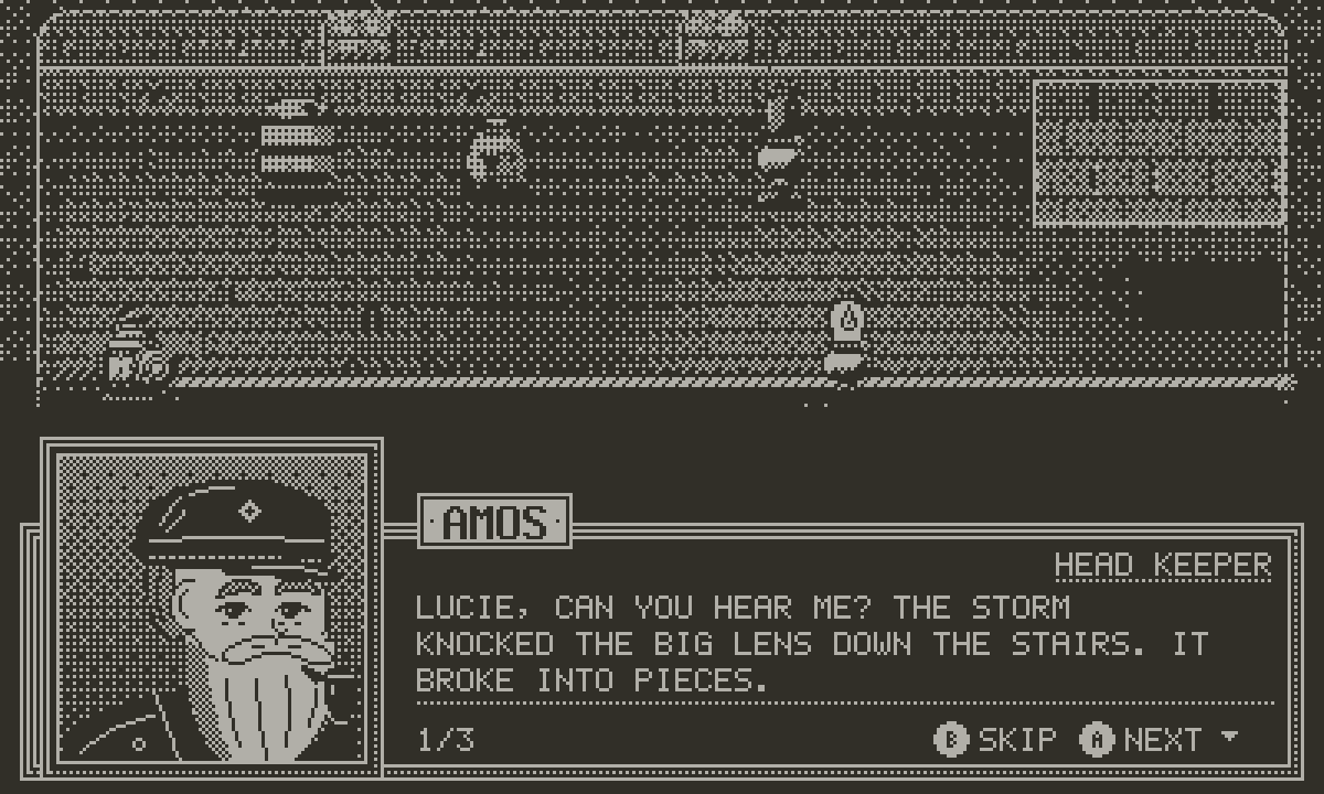 Fanlight screenshot: Amos, on the speaking tube