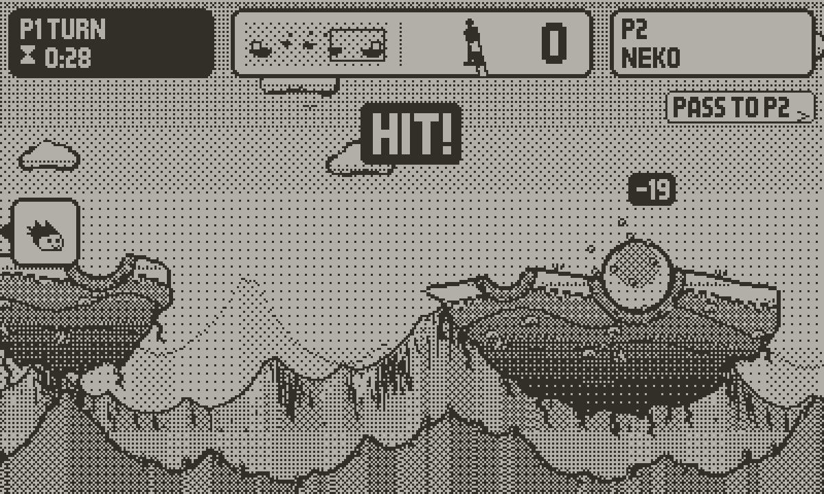 Lobshot screenshot: HIT! on Neko