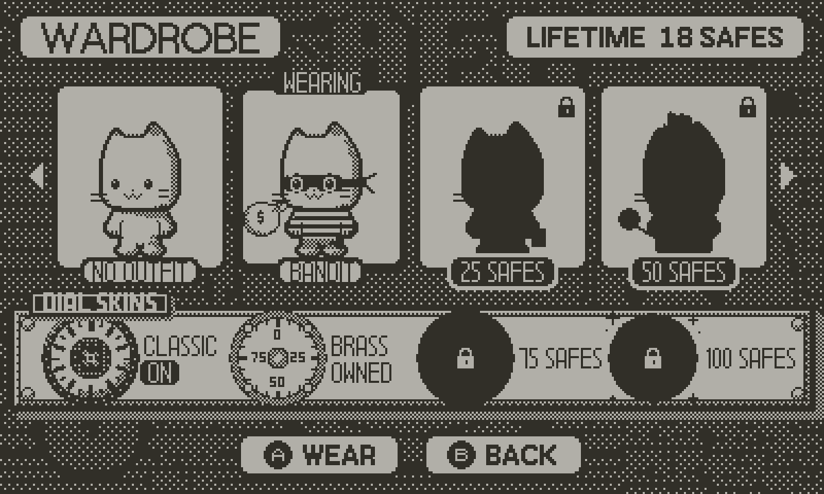 Safu screenshot: Wardrobe